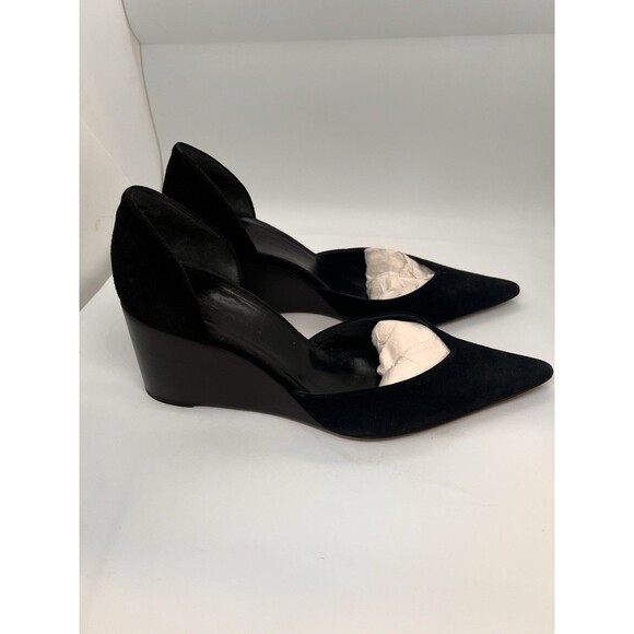Balenciaga D'Orsay Wedge Heels Black Suede 37 - Picture 2 of 16